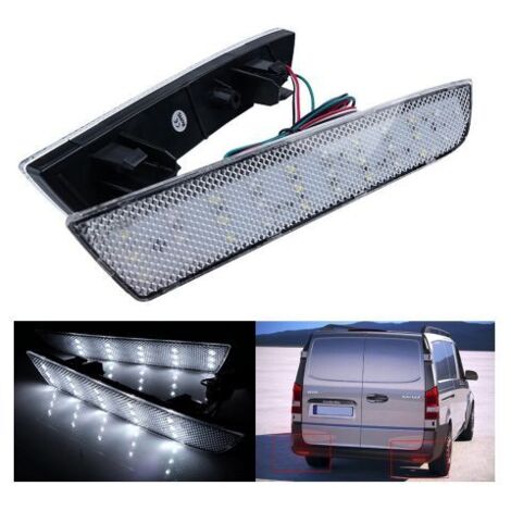 Kit 2 Fanali Posteriori A Led Trasparente Luce Rosso Bianco Per Mercedes Benz Vito Box W447 OEM A4478260140