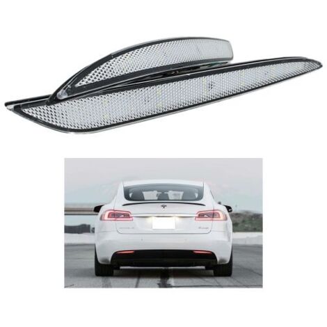 Kit 2 Fanali Posteriori A Led Trasparente Luce Rosso Bianco Per Tesla Model S OEM 6007705-00-B 6007706-00-B