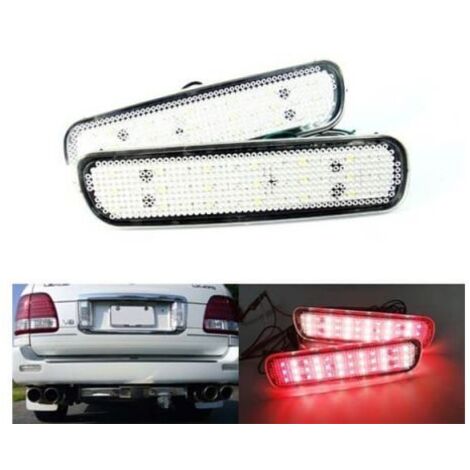Kit 2 Fanali Posteriori A Led Trasparente Per Toyota Land Cruiser Lexus LX470 Sostituzione Riflettore Catarifrangente