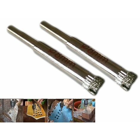KIT 2 FRESA A TAZZA DIAMANTATA Ø 8 mm PER VETRO, MARMO, CERAMICA E VETRORESINA