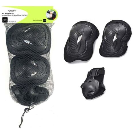 KIT 2 GINOCCHIERE 2 GOMITIERE PROTEZIONE GINOCCHIA SPORT BICI ADULTI 935