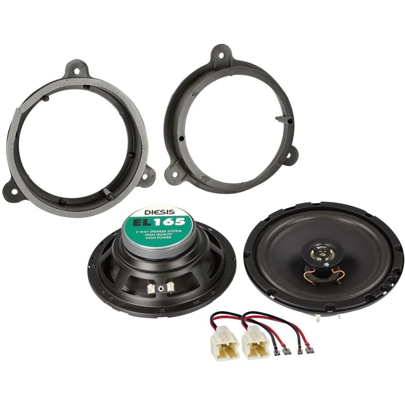 Kit 2 haut-parleurs coaxiaux 13cm compatible avec Nissan Opel Renault