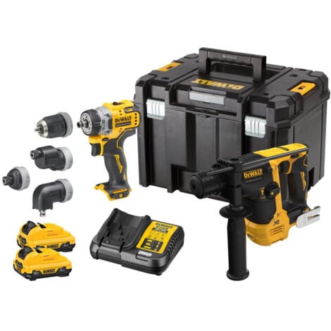 Kit 2 Herramientas XR 12V 3Ah Li-Ion sin escobillas DEWALT Taladro atornillador + Impact Driver - DCK2101L2T-QW