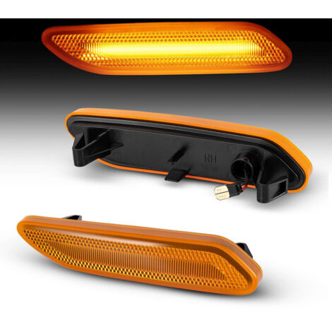 KIT 2 INDICATORI DI DIREZIONE LATERALI A LED COMPATIBILE CON BMW Mini Countryman R60 Paceman R61 , VETRO GIALLO