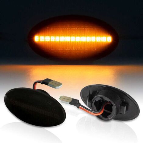 KIT 2 INDICATORI DI DIREZIONE LATERALI A LED COMPATIBILE CON BMW Mini R50  R52  R53  , VETRO FUME