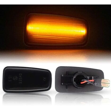 KIT 2 INDICATORI DI DIREZIONE LATERALI A LED COMPATIBILE CON FIAT SCUDO I, ULYSSE I  LANCIA ZETA  , VETRO FUME