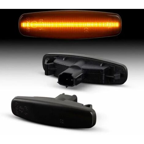 KIT 2 INDICATORI DI DIREZIONE LATERALI A LED COMPATIBILE CON Nissan Murano Typ Z51 BJ 2008-2016 , VETRO GIALLO
