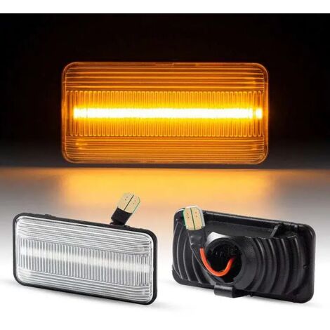 KIT 2 INDICATORI DI DIREZIONE LATERALI A LED COMPATIBILE CON VW Golf III  Vento  BJ 1991-1999  , VETRO GIALLO