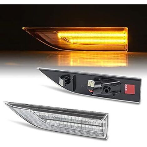 KIT 2 INDICATORI DI DIREZIONE LATERALI A LED COMPATIBILE CON VW T6 Transporter Multivan  2015-2019  , VETRO GIALLO