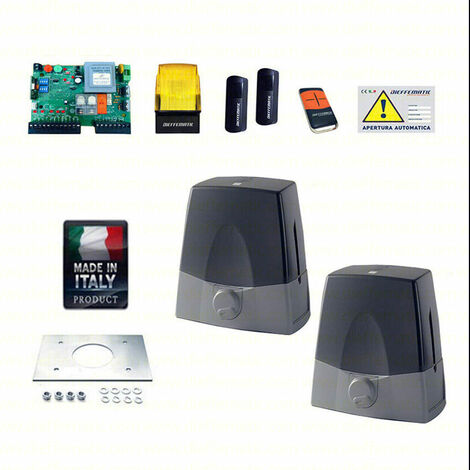 Kit 2 Motori Automazione Cancello Scorrevole 230v 1600kg Per Doppia Due Anta Dfm