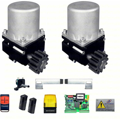 Kit 2 Motori Automazione Cancello Scorrevole 230v 300kg Per Doppia Due Anta Dfm