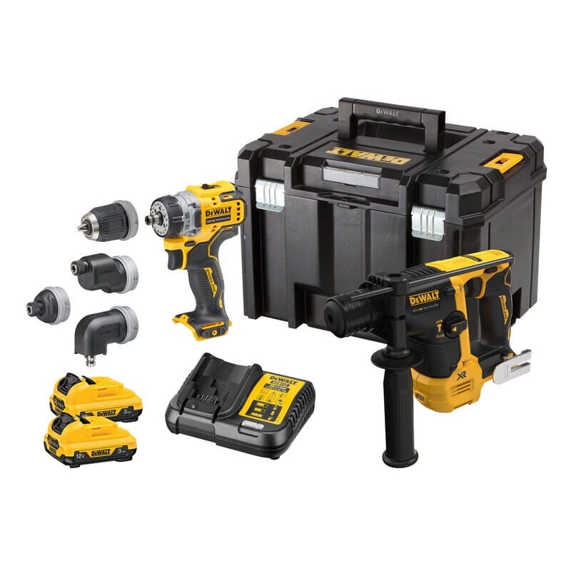 Kit 2 Outils xr 12V 3Ah Li-Ion Brushless Dewalt Perceuse-visseuse + Visseuse à chocs - DCK2101L2T-QW