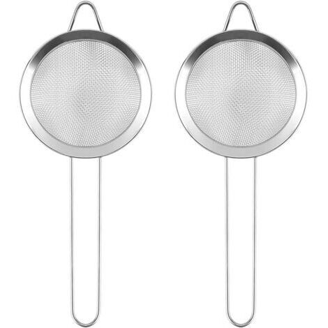 Kit 2 Passoires à Cocktail Inox Tamis Fin pour Bar Professionnel Accessoire Mixologie Polyvalent Filtre à Thé et Boissons Premium