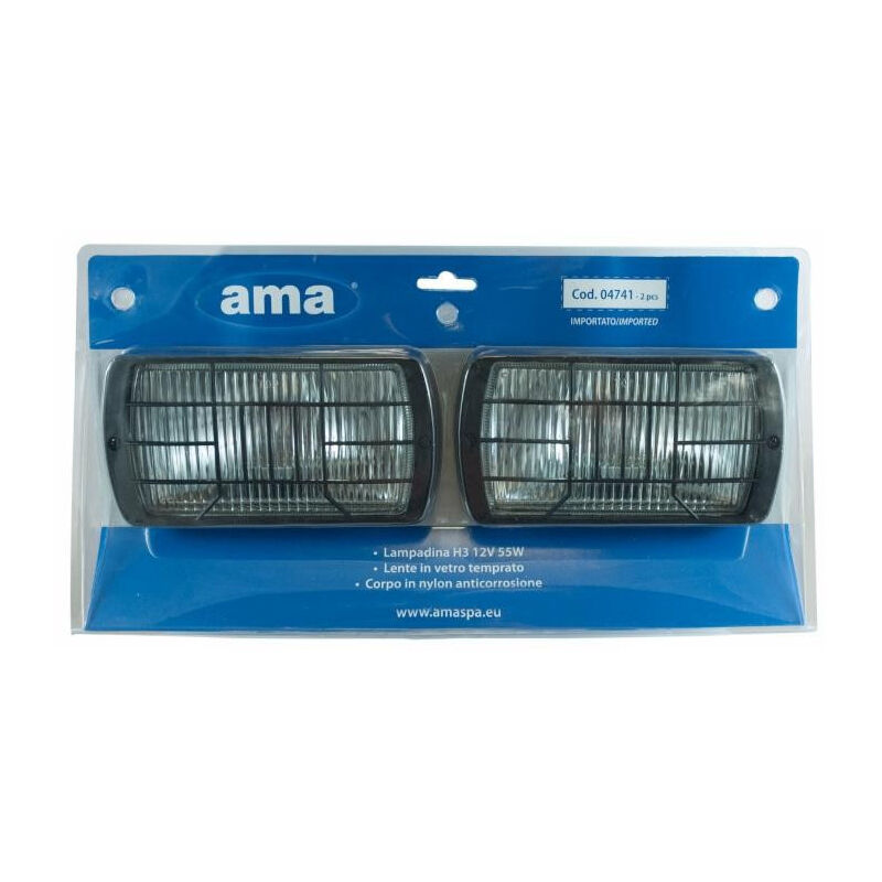 Kit 2 phares de travail 174x92 mm avec grille de protection
