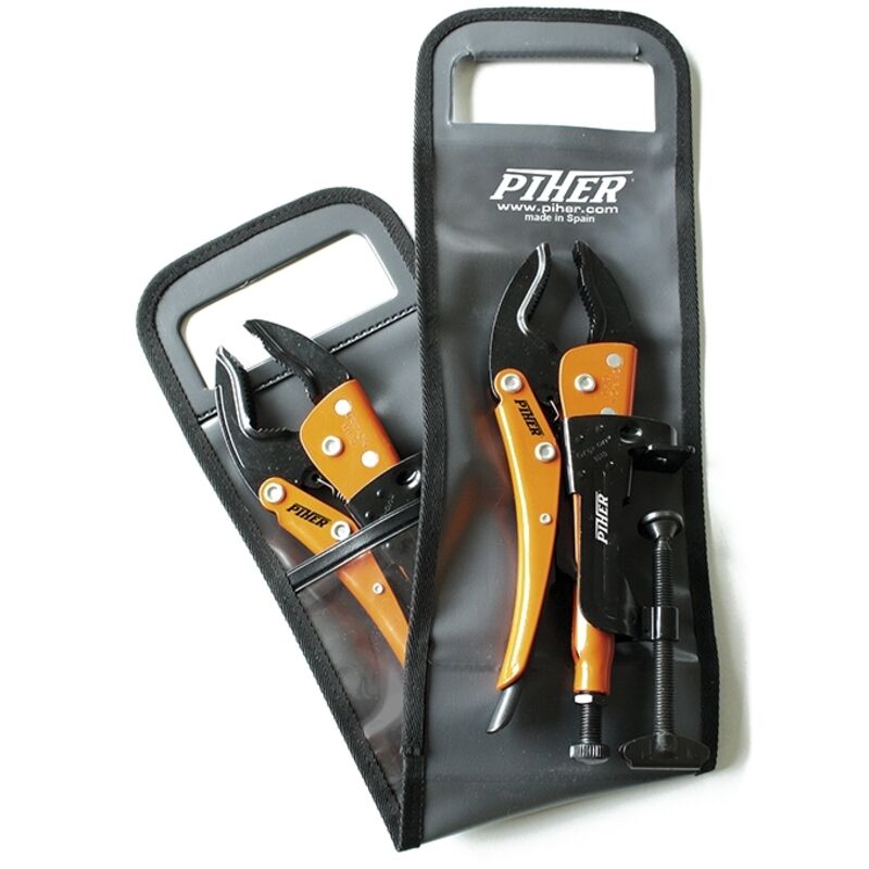 Piher - Kit 2 pinces étau Mains libres + supports - 53210