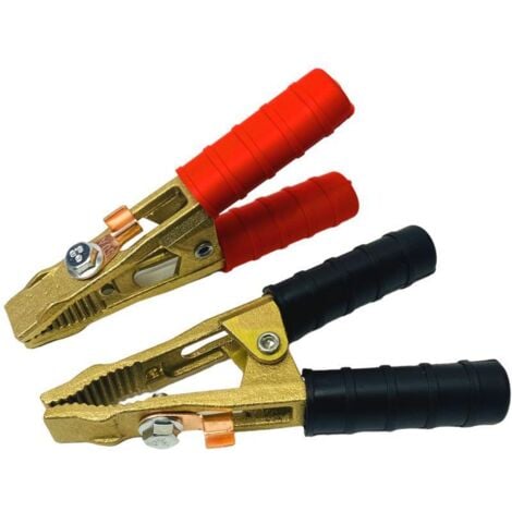 LINGHHANG Kit 2 pinzas de arranque o batería pro (+ y -) de latón 250B, Pinzas de arranque o batería