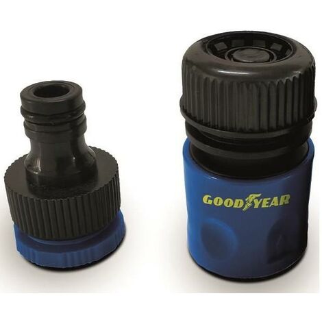 Kit 2 raccordi tubo acqua irrigazione maschio femmina 1/2" Goodyear gy10046