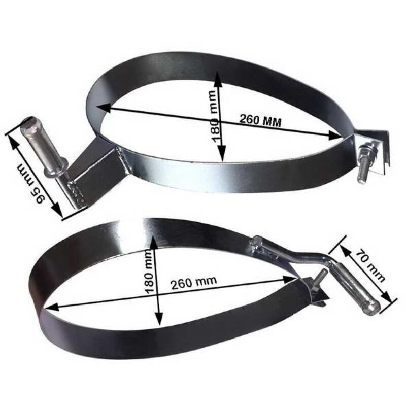 Adnauto - Kit 2 Sangles echappement Pour Peugeot 206