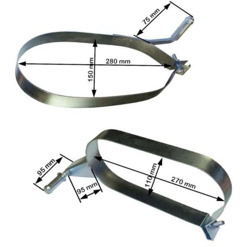 Kit 2 Sangles echappement Pour Peugeot 206 PL4043 + Pl4048