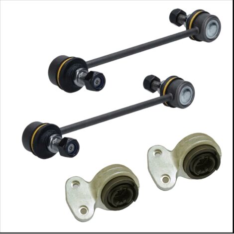 Kit 2 silent block + 2 tiranti barra anteriore lato dx-sx bmw (e46) serie 3