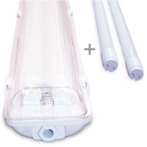 Kit 2 tubes LED 150cm 6400K + boitier étanche