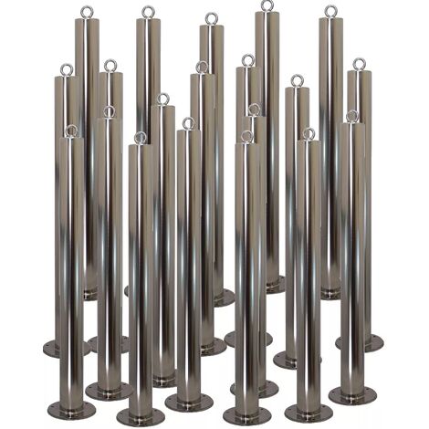 Kit 20 Potelets fixes à boulonner 900F-76-I INOX acier inoxydable avec oeillet