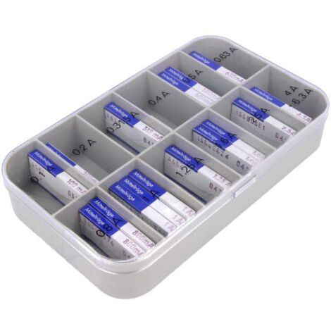 Kit 200x fusibles 5x20mm - 100mA6.3A - semi-differe