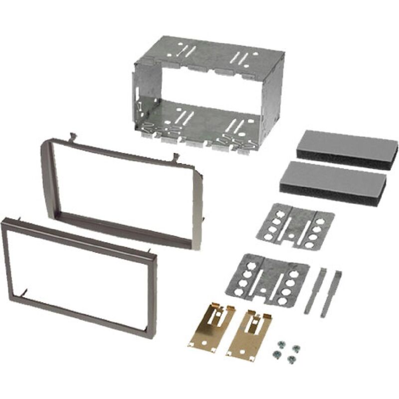 Kit Facade Autoradio FA185C compatible avec Alfa Romeo 147 gt 00-10 - argent Clair 2Din