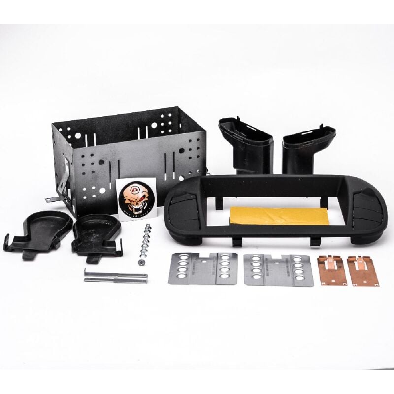Kit 2DIN autoradio FA227C compatible avec Fiat 500 07-15 500C 09-15 - Noir
