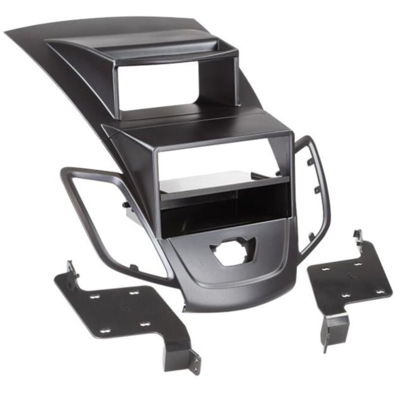 Kit 2Din Autoradio FA277C Ford Fiesta ap09 compatible avec voiture avec ecran - Vide poche - Noir