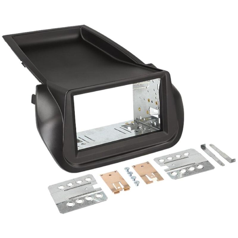 Kit 2DIN compatible avec citroen nemo 07-17 noir avec vide poche