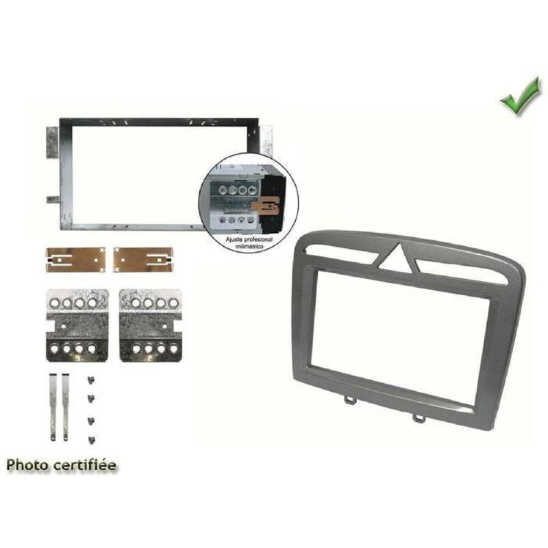 Adnauto - Kit 2Din compatible avec Peugeot 308 308CC 408 rcz - Argent