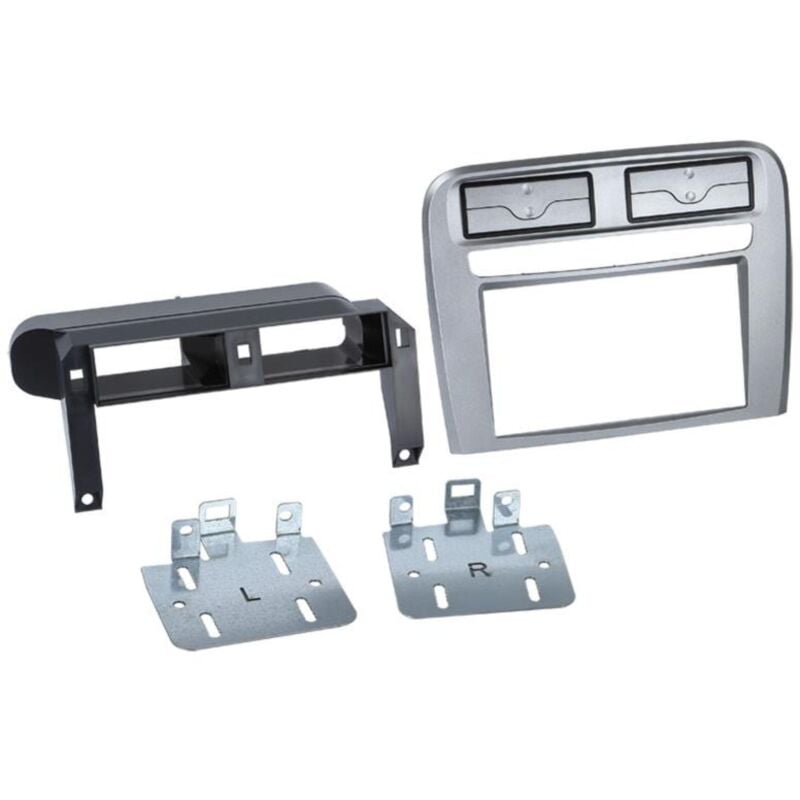 Kit facade Autoradio FA1094N compatible avec Fiat Grande Punto - Anthracite metallique