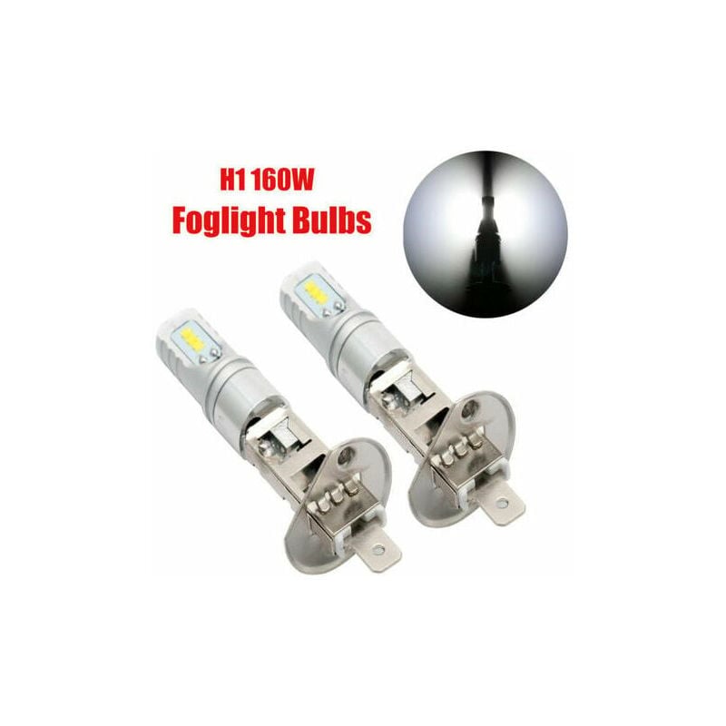 Kit 2x 160W H1 LED Anti Brouillard Feux Lampe DRL Blanc Ampoules 1600LM 6500K