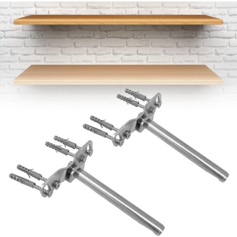 Kit 2x Supports d'Étagère Invisibles TENTI-8 Multidirectionnels à Haute Capacité de Charge pour une Installation Esthétique et Sécurisée