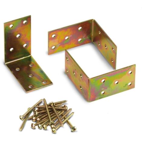Kit 3 angolari 40x40 mm con viti per fissaggio cavaliere – 3 pz