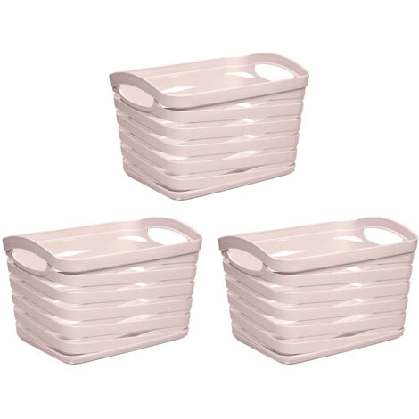 Kit 3 Cestas Medianas Rectangulares 1,5 Litros 7house