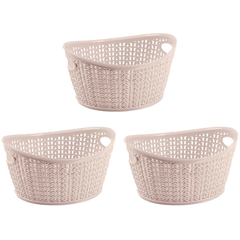 

Kit 3 Cestas Ovaladas 1,5 Litros 7house Color - Rosa