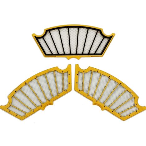 Kit 3 Combi Filters Compatible with Robot 500 Vacuum Cleaner, Robot 500 Series Replacement Accessories, Hepa Cordless Vacuum Cleaner