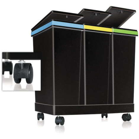 KIT 3 CONTENITORI PER DIFFERENZIATA