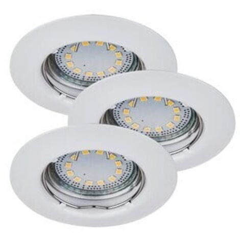 Kit 3 faretti tondi bianchi GU10 IP44 Rabalux 1046