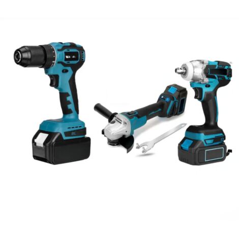 Kit 3 in 1 Avvitatore Smerigliatrice Trapano Valigetta Da Lavoro Con Batterie