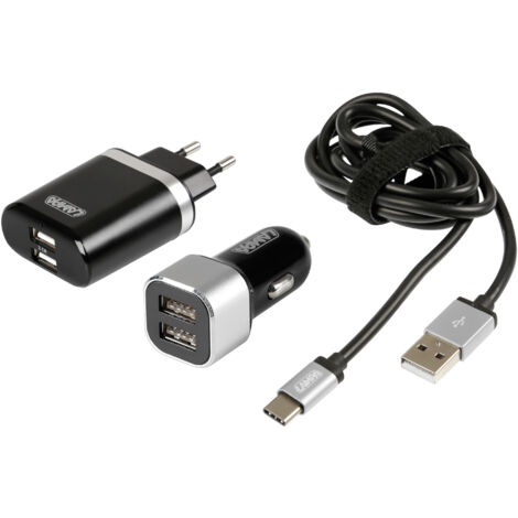Kit 3 in 1 Usb Type-C - Fast Charge - 12/24V + 230V