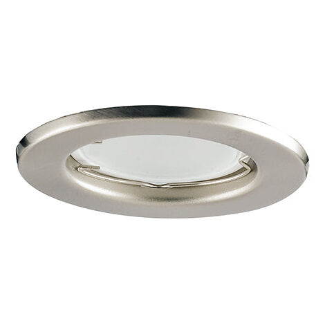 Kit 3 incassi MATRIX in metallo nichel con lampadine LED GU incluse 6W 3000K (luce calda) 8x8,5 cm..