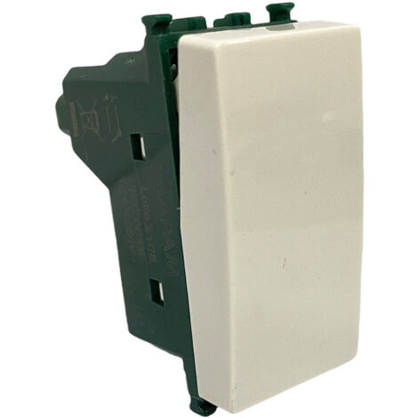 Kit 3 interruttore unipolare bianco compatibile con vimar plana pulsante 1p 16ax 250vac