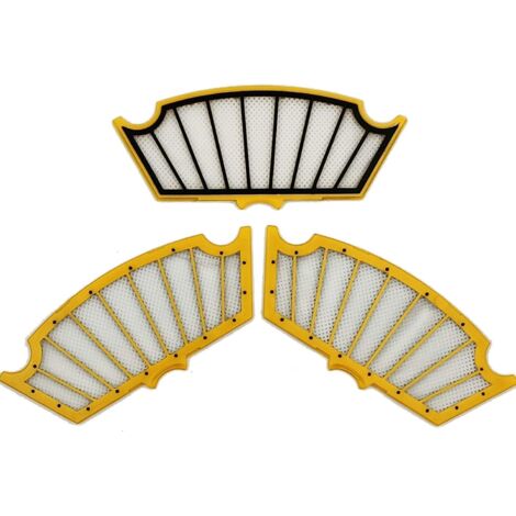 Kit 3 Kombi Filters Compatible with Robot 500 Vacuum Cleaner, Replacement Accessories Robot 500 Series, Cordless Vacuum Cleaner Hepa