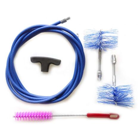 KIT 3 mt e 2 Scovoli Pellet 80mm Pulizia Stufa Tubi Canna Fumaria