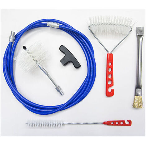 Kit 3 mt pulizia canna fumaria tubi pellet dn 80 professionale scovolo spazzole