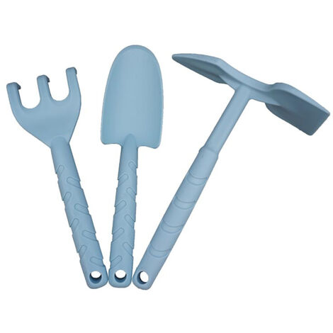Kit 3 outils de jardinage, Couleur Bleu pastel