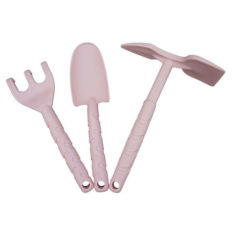 Mv Industrie - Kit 3 outils de jardinage, Couleur Rose pastel - Rose pastel